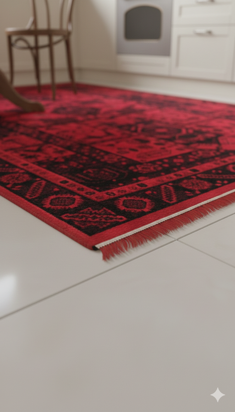 فرش 500 شانه تراکم 1500 رنگ لاکی مدل سپنتا (ارسال رایگان)